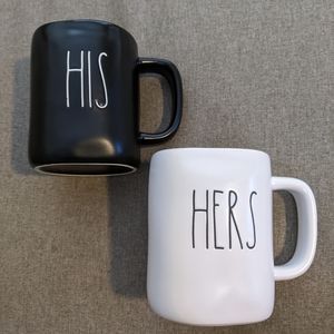 Rae Dunn His and Hers Coffee Mugs
